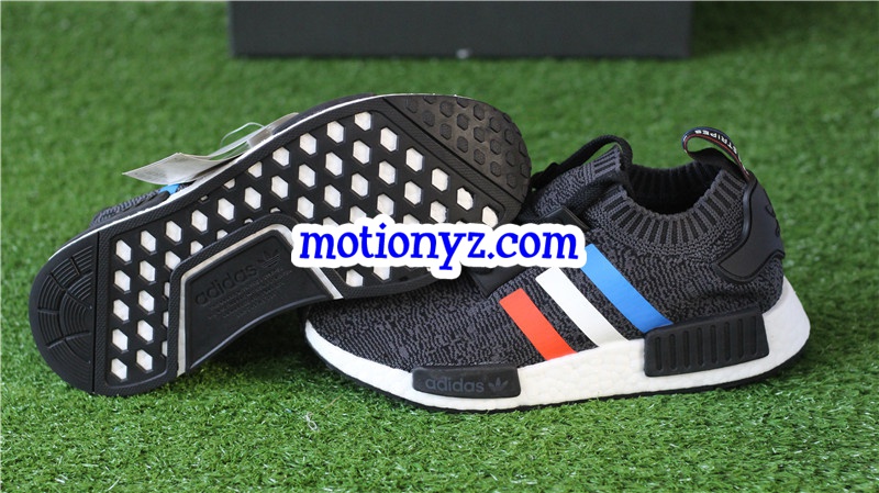 Real Boost Adidas NMD R1 Primeknit Tricolor Black